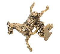 VICASKY Figurine de Cheval en Laiton pour Décoration du Nouvel an Chinois 2026, Ornement Artisanal au Design Traditionnel Détails Réalistes, pour Bureau ou Échange de Festival