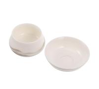 VICASKY Filtre à Thé en Céramique, Passoire à Théière en Porcelaine Blanche, Maille Fine, Réutilisable, avec Support, pour Théières et Thé en Feuilles, Maison et Bureau