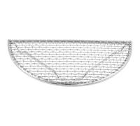 VICASKY Grille de Barbecue Extérieure Demi-Cercle en Acier Inoxydable Argenté, Grille à Mailles, pour Barbecue Extérieur et Pique-niques, Circulation d'air Améliorée