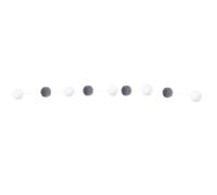VICASKY Guirlande de Pompons en Feutre Blanc, Longueur Ajustable Surface Lisse, Décoration Murale Élégante pour Fêtes et Décorations de Noël