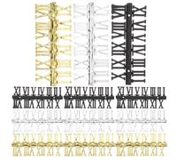 VICASKY Kit de 12 Chiffres Romains Chiffres Autocollants Robustes et Sûrs en Plastique pour Horloge DIY Décoration Réparation D'horloges Murales