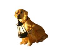 VICASKY Lampe Solaire Chien Décor Jardin Étanche Résine Lumineuse Statue Dornement Extérieur pour Cour et Patio