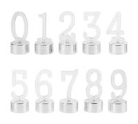 VICASKY Lot de 10 bougies LED numérotées pour décoration d'anniversaire - Lumières sans flamme sans fumée pour les fêtes en toute sécurité - Décoration de table