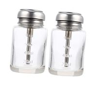 VICASKY Lot de 2 Bouteilles en Verre Pressées Vides 100ml, Légères et Portables, pour Doseur Alcool et Loisirs Créatifs