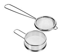 VICASKY Lot de 2 Tamis à Farine en Acier Inoxydable Manche, Petits Tamis 6,5 Cm et 5 Cm de Diamètre, Passoire à Mailles Fines pour Tamiser Farine et Sucre Glace, Ustensile Cuisine
