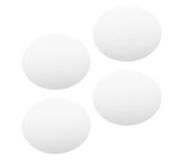 VICASKY Lot de 4 Plateaux Ronds en Acrylique Argenté Miroir pour Présentation de Bijoux et Décoration de Table, Entretien Facile, Design Élégant pour Mise en Beauté