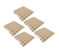 VICASKY Lot de 5 Plateaux à Œufs en Pâte à Papier Beige, Organise Réfrigérateur Design Empilable, Capacité 30 Œufs pour Rangement Pratique