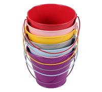 VICASKY Lot de 6 Seaux Suspendus en Métal Coloré 8 X 10,5 X 12 Cm pour Pots de Fleurs, Jardinières Murales pour Balcon et Jardin, Supports Décoratifs Polyvalents pour Couleur Aléatoire