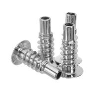 VICASKY Manchon de Charnière Structure Renforcée Anti-Vibration en Alliage Argenté 4pcs Accessoire Quincaillerie pour et Appui-tête pour Amélioration DIY Meubles