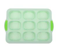 VICASKY Moule à Gâteau en Silicone 9 Cavités, Flexible, Vert