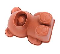 VICASKY Moule à Gâteau Ours en Silicone Flexible et Antiadhésif, Moule 3d Assis pour Dessert, pour Anniversaire et Pâtisserie Créative, Réutilisable et Marron