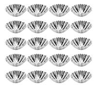 VICASKY Moules à Muffins en Acier Inoxydable 20 Pièces, Moules à Tartelettes aux Œufs Résistants Déformation et Faciles à Nettoyer, pour Pâtisseries et Réunions