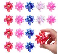 VICASKY Nœuds Présents Étoile Pet 30pcs, Ambiance Noël, Décoration Rapide | Plastique Brillant, Couleurs Vives et Effet 3d, Sticker au Dos, pour Enveloppes et Présents Couleur Aléatoire