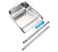 VICASKY Pelle à Poussière à Long Manche en Acier Inoxydable, Ramasse Poussière Carrée pour Nettoyage Domestique, Cuisine et Espaces Confinés Plusieurs styles
