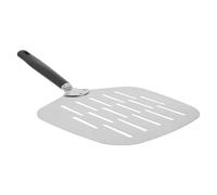 VICASKY Pelle et Transfert Facile de Pizza au Four Perforée en Acier Inoxydable Argenté à Pizza avec Poignée Confortable pour Cuisson Professionnelle