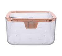 VICASKY Petite Poubelle en Plastique Rectangulaire avec Couvercle, Boîte de Rangement pour Bureau ou Coiffeuse, Design Moderne et Minimaliste pour Table de Travail