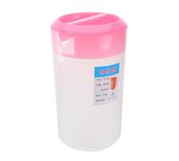 VICASKY Pichet à Jus avec Couvercle, Plastique Rose 2500ml, Doseur | Résistant au Froid la Chaleur, Versement Facile, Grosse Capacité 2500ml, pour Pique-niques