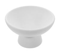 VICASKY Plateau à Fruits sur Pied en Céramique Blanche Alimentaire, Compatible Lave-vaisselle, pour Service de Desserts et Réceptions
