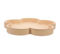 VICASKY Plateau De Service Alimentaire Bois Naturel Forme Fleur Multi-Usage Pour Fruits Et Desserts En Maison
