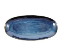 VICASKY Plateau de service en céramique : Plat en porcelaine pour sushis et poisson - 34,8 x 16,8 x 3,6 cm - Service de table japonais - Assiette à hors-d'œuvre, viande et légumes pour recevoir