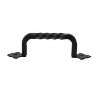 VICASKY Poignée de Porte de Grange Vintage Rustique Noire en Acier Carbone | Entraxe 120mm, Prise Ergonomique et Pose Facile, pour Portes de Grange et Garages Intérieurs Extérieurs