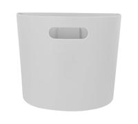VICASKY Poubelle Murale Cuisine Demi-ronde Petite en Plastique Gris Blanc | Installation Facile, sans Se Pencher, Gain de Place, Surface Lisse Polie, Usage la Cuisine Intérieure