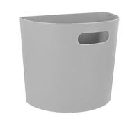 VICASKY Poubelle Murale Demi-ronde en Plastique, Grise, Petite Cuisine | Installation sans Perçage, Surface Lisse Polie, Toucher Confortable, Limite les Chutes, Évite de Se Pencher