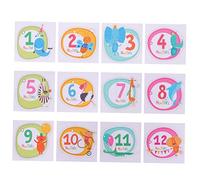 VICASKY Set Créatif D'autocollants Bébé en Papier pour Photo Mensuelle de 1 à 12 Mois, Accessoire pour Immortaliser la Première Année du -né