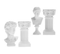 VICASKY Statue Délicat Intérieur pour et Bureau Design Élégante de David en Résine Blanche Colonne Romaine, Décoration Chic, Ornement Unique Maison