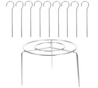 VICASKY Support à Brochettes Vertical Grosse Capacité en Acier Inoxydable Viande pour Friteuse à Air Accessoire pour Barbecue à Domicile