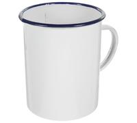 VICASKY Tasse à Mesurer en Émail 1000ml Poignée Ergonomique | Repères Gradués Intégrés, Base Plate Stable, Finition Blanche Résistante aux Rayures, pour Eau, Lait, Jus, Café et Thé