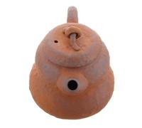 VICASKY Théière Chinoise Rétro avec Infuseur, Forme Calebasse, Terre Cuite Brute, 90ml, pour Amateurs de Thé, Décorative, Maison et Restaurant