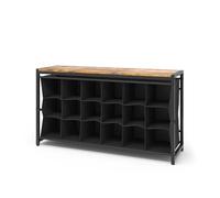 Vicco Armoire à chaussures Fyrk, Chêne rustique, 100x54.5cm | pour le rangement ouvert de chaussures et d’accessoires