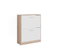 Vicco Armoire à Chaussures Gizmo, Blanc/Sonoma, 59x72.5cm | 2 compartiments, pour le rangement des chaussures et compatible avec les meubles Gizmo