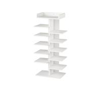 Vicco Armoire à chaussures "Stepy", Blanc 45 x 114 cm | avec 10 compartiments, convient pour le rangement des chaussures et des accessoires