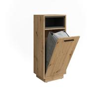 Armoire à linge Beatrice, 38x93cm avec poche intérieure amovible, Chêne Artisan/Anthracite, Vicco 54896