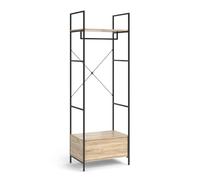 Vicco Armoire à vêtements Enya, Bois, 60x180cm | avec tiroir, pour le rangement des vêtements et des accessoires