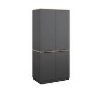 Vicco Armoire Betti, Anthracite/Sonoma, 82x179cm avec 4 Portes, pour Le Rangement des vêtements et Compatible avec des Meubles de la même série