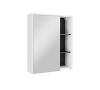 Vicco Armoire de Salle de Bain avec Miroir Viola, Blanc/Gris, 60x75cm