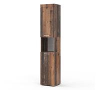 Vicco Armoire de Salle de Bain Luna, Oldstyle, 37x190cm | pour montage mural, combinable avec d’autres meubles Luna