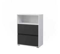 Vicco Armoire de Salle de Bain Maltin, Blanc, 60.2x78cm | avec deux grands tiroirs, avec découpe pour siphon et solution de rangement pour salle de bain