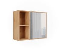 Vicco Armoire de Toilette Lucie, Bambou, 54x44.5cm | avec miroir, convient au rangement peu encombrant des accessoires de salle de bain