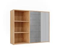 Vicco Armoire de Toilette Lucie, Bambou, 74x60cm | avec 3 compartiments ouverts, convient au rangement peu encombrant des accessoires de salle de bain