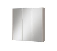 Vicco Armoire de Toilette Majest, Cachemire, 67.4x68cm | avec 3 portes miroir, adapté à la fixation murale et compatible avec la série Majest