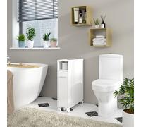 Vicco Armoire de toilette Niva, 18x71.3cm avec compartiment extensible, Blanc