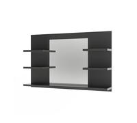 Vicco Armoire de toilette "Wilbur", Anthracite 78 x 50 cm | 5 compartiments · Miroir et rangement combinés · Solution murale pratique · Сosmétiques & accessoires