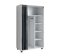 Armoire Vicco Doros Blanc 100x168cm avec roulettes, Model 40633