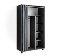 Vicco Armoire Doros, Gris, 100x168cm, pour Le Rangement Flexible de vêtements et Accessoires