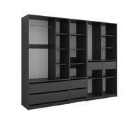 Vicco Armoire Elmo, Anthracite, 100x200cm 3 pièces