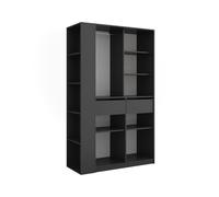 Armoire Vicco Elmo Anthracite 50x200cm Lot de 2, Model 61338